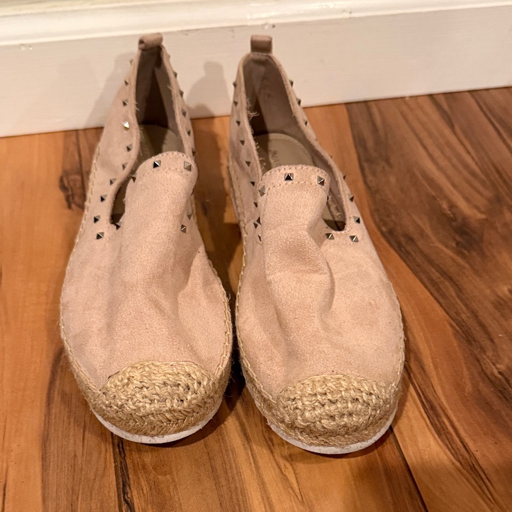 Marc Fisher Blush Studded Espadrilles